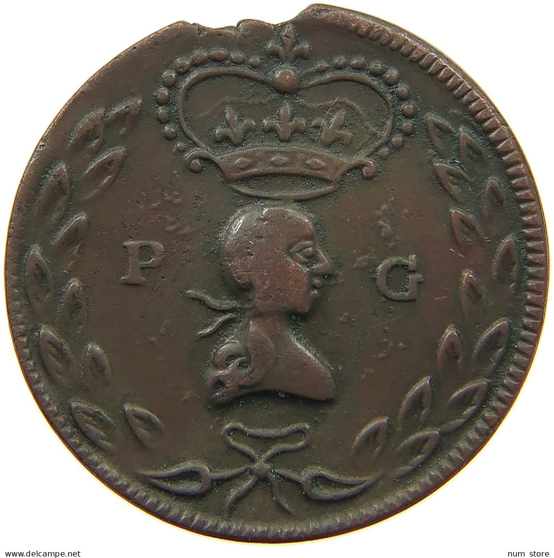 GREAT BRITAIN TOKEN 1762 GEORGE III. 1760-1820 PRINCE GEORGE #t100 0465 - Otros & Sin Clasificación