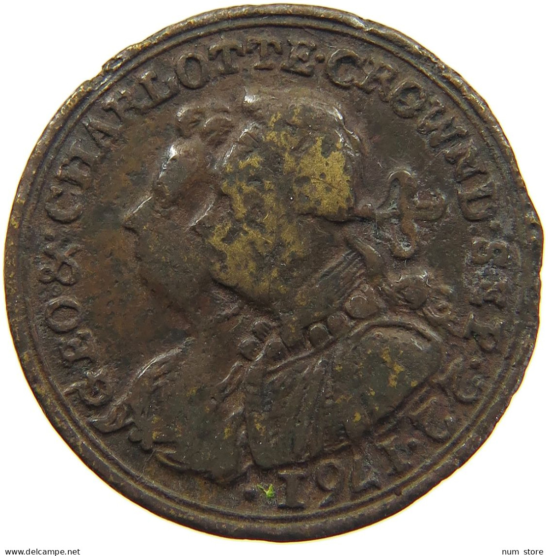 GREAT BRITAIN TOKEN 1761 GEORGE III. 1760-1820 CHARLOTTE #c015 0283 - Andere & Zonder Classificatie