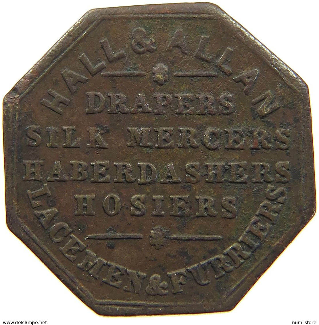 GREAT BRITAIN TOKEN  TOKEN WATERLLO HOUSE HALL AND ALLAN TOKEN #c054 0311 - Other & Unclassified