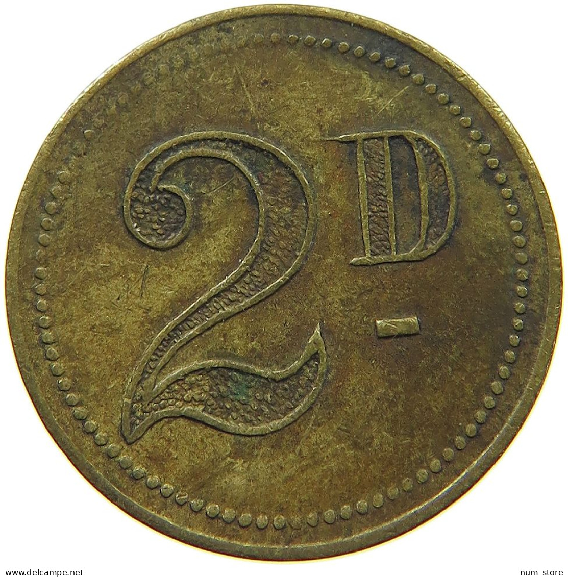 GREAT BRITAIN TOKEN  HERNE HILL 2 D #c036 0081 - Andere & Zonder Classificatie