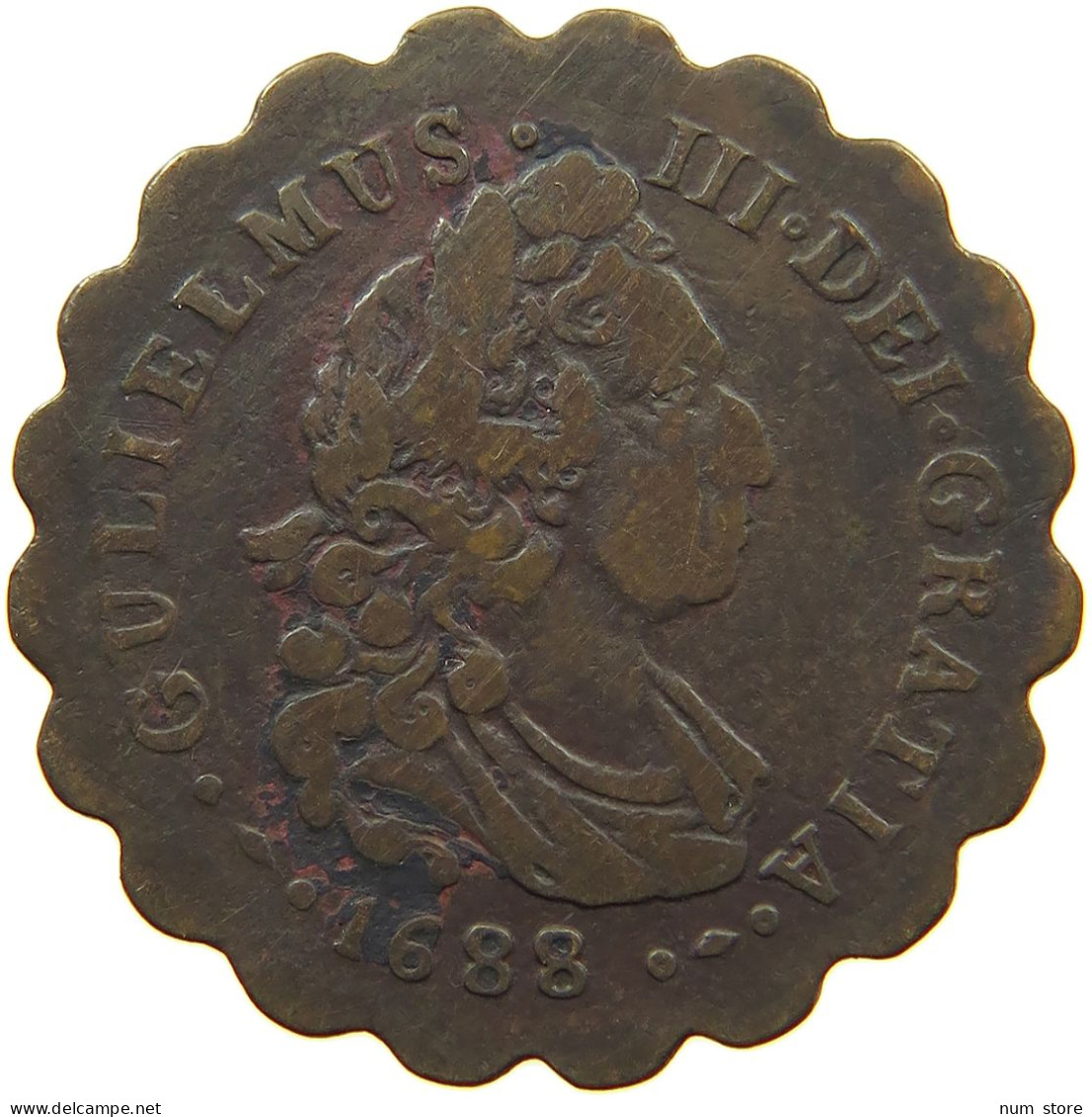 GREAT BRITAIN TOKEN  GEORGE III. 1760-1820 TOKEN WILLIAM III. 1688 - 1788 #t161 0223 - Andere & Zonder Classificatie