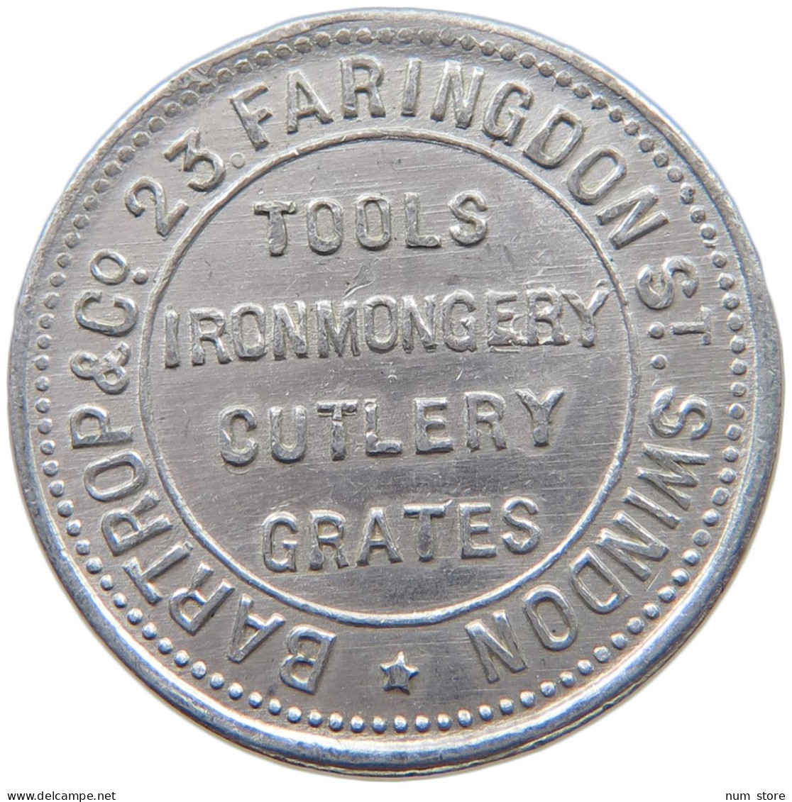 GREAT BRITAIN TOKEN  A Bartrop's Hardware Half Penny Token #c035 0393 - Autres & Non Classés
