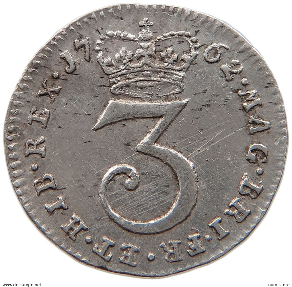 GREAT BRITAIN THREEPENCE MAUNDY 1762 GEORGE III. 1760-1820 #t143 0621 - E. 3 Pence