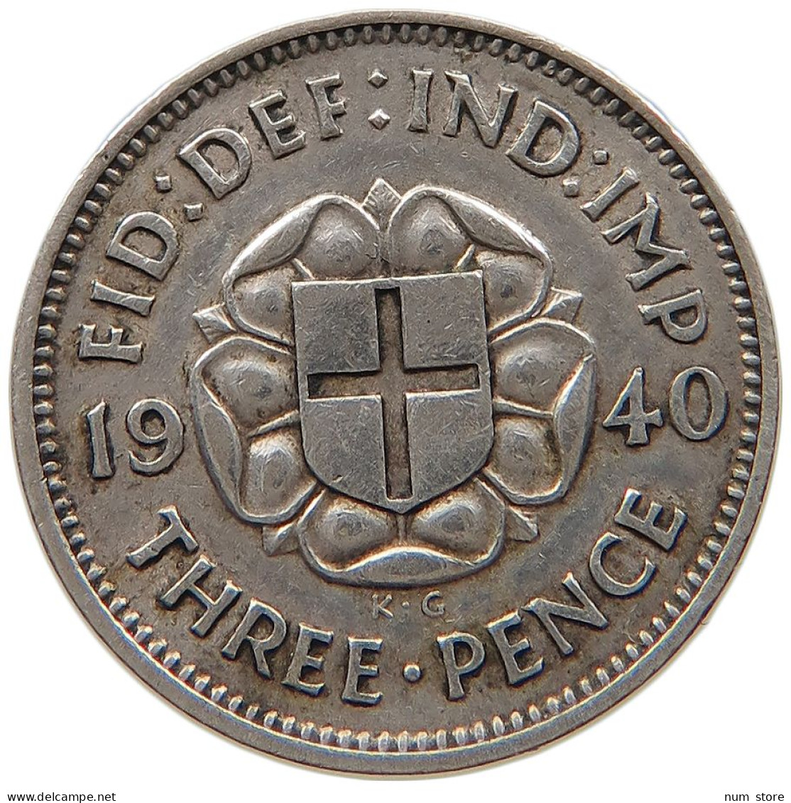 GREAT BRITAIN THREEPENCE 1940 George VI. (1936-1952) #t162 0277 - F. 3 Pence