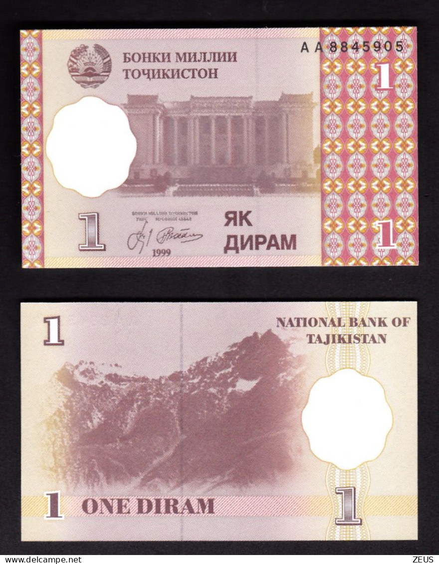 TAGIKISTAN 1 DIRAM 1999 PIK 10 FDS - Tadzjikistan