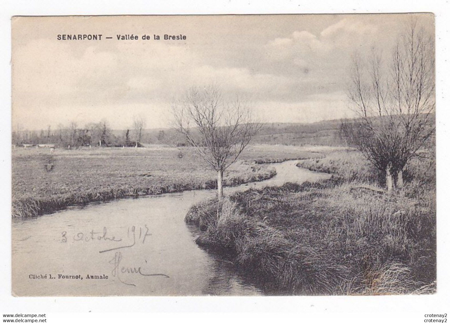 80 SENARPONT Vers Oisemont Vallée De La Bresle En 1917 Cliché L. Fournot Aumale - Oisemont