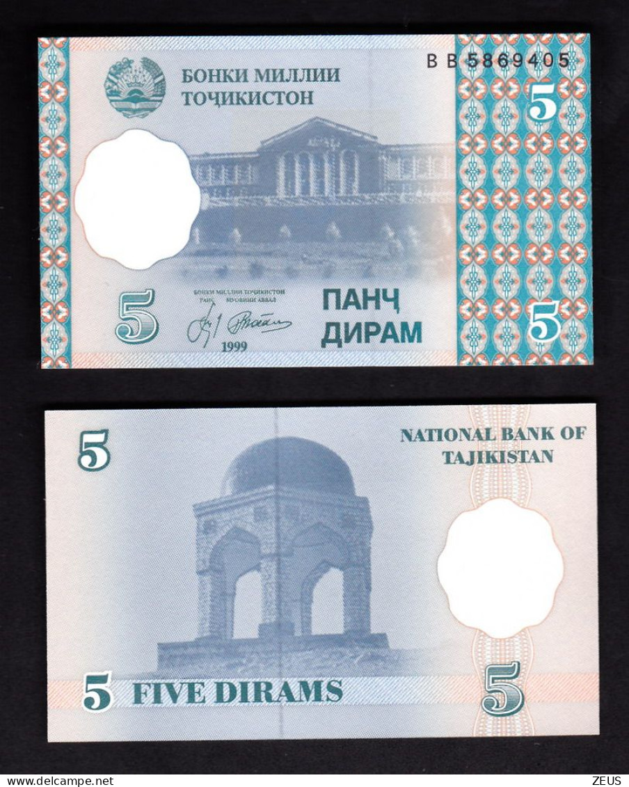 TAGIKISTAN 5 DIRAM 1999 PIK 11 FDS - Tayikistán