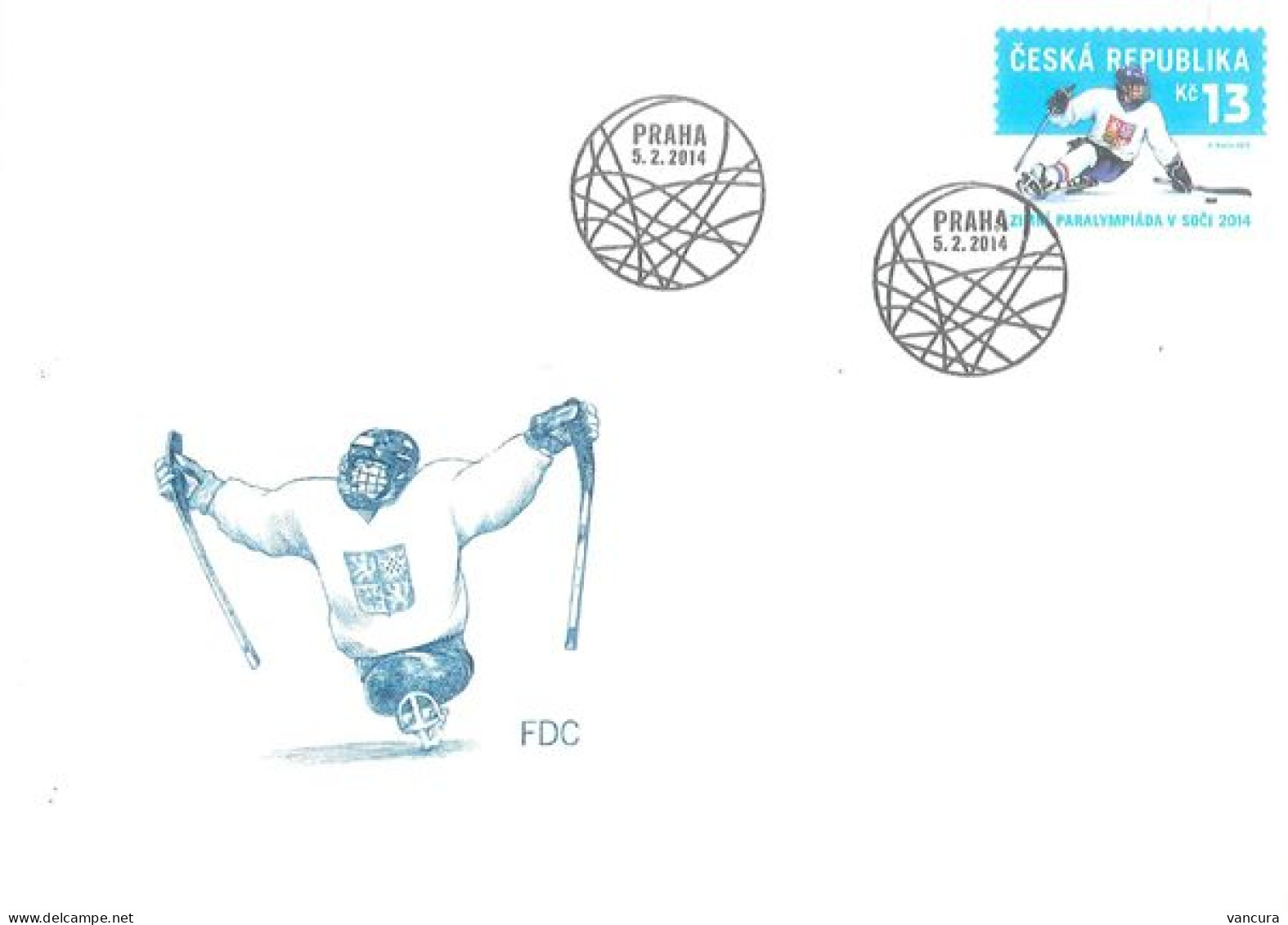 FDC 798 Czech Republic Paralympic Games Sotchi 2014 - Winter 2014: Sochi