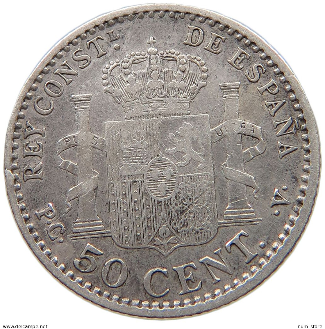 SPAIN 50 CENTIMOS 1904 Alfonso XIII. (1886–1941) #t112 0253 - Otros & Sin Clasificación