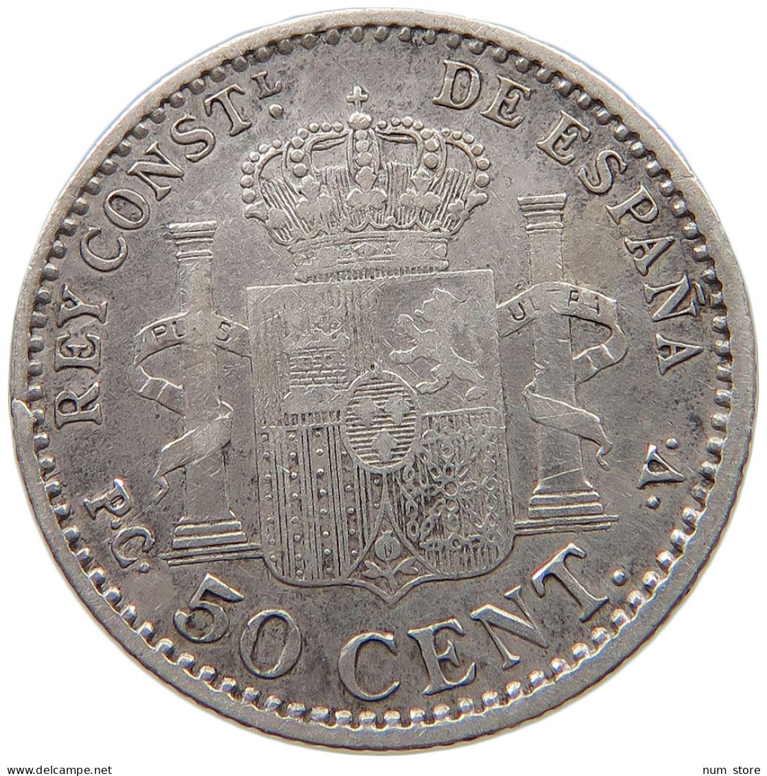 SPAIN 50 CENTIMOS 1904 Alfonso XIII. (1886–1941) #t112 0253 - Sonstige & Ohne Zuordnung