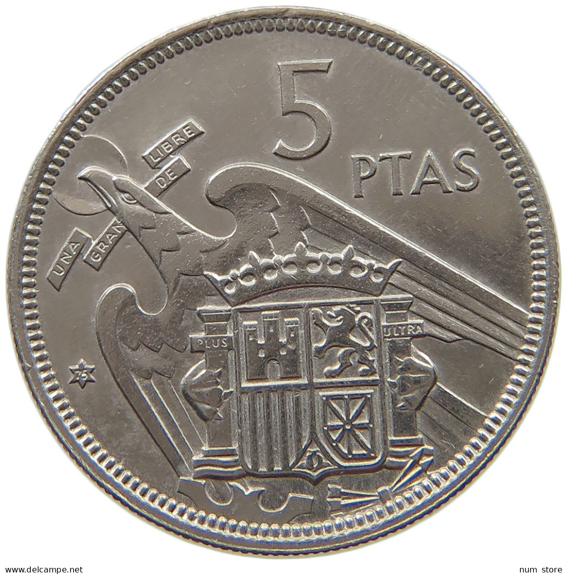 SPAIN 5 PESETAS 1957 75 Francisco Franco 1939-1975 #a043 0497 - 5 Pesetas