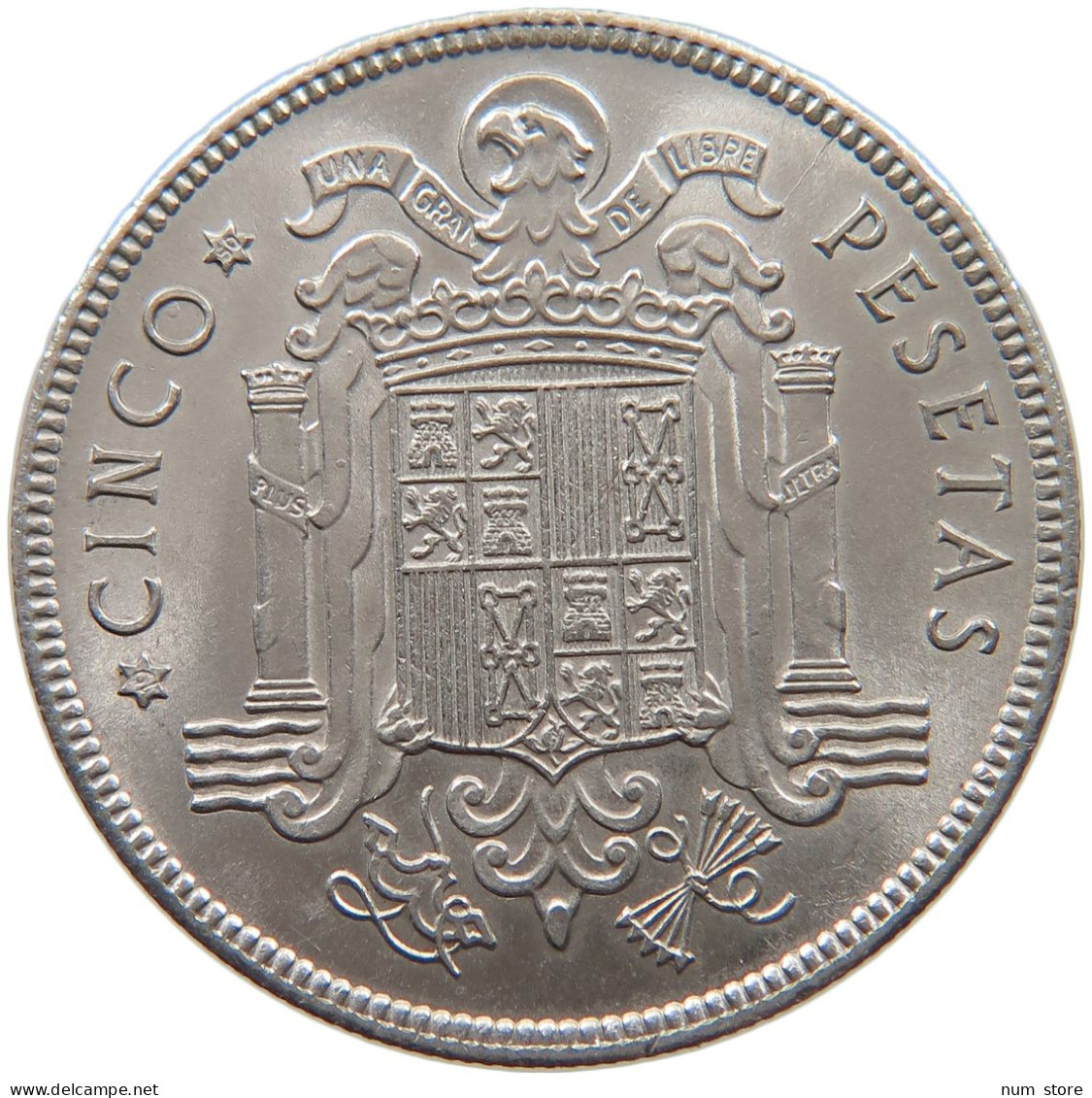 SPAIN 5 PESETAS 1949 50 Francisco Franco 1939-1975 #c040 0011 - 5 Pesetas