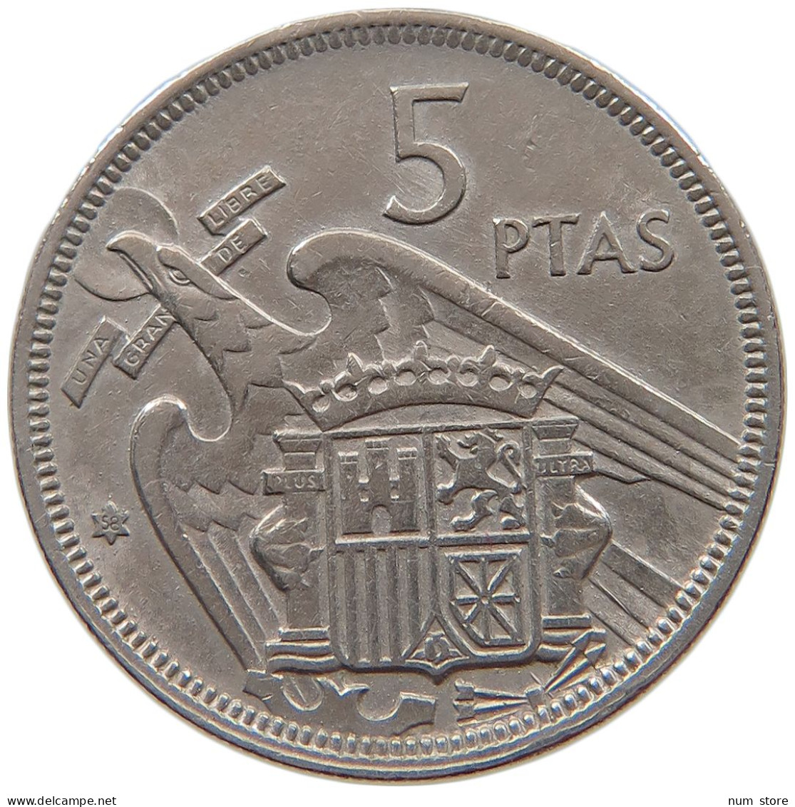 SPAIN 5 PESETAS 1957 58 Francisco Franco 1939-1975 #c058 0011 - 5 Pesetas