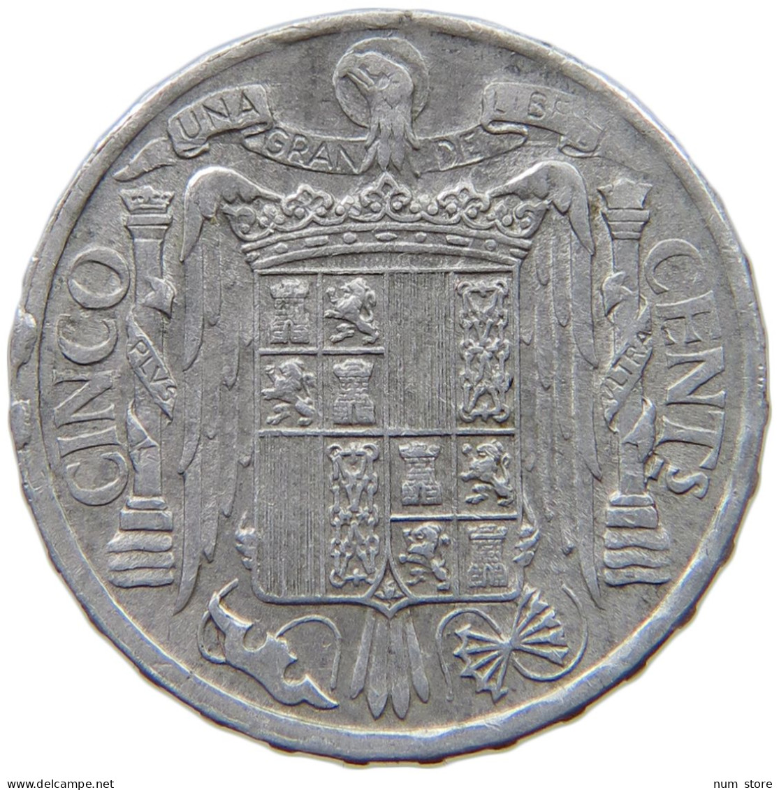 SPAIN 5 CENTIMOS 1940 Alfonso XIII. (1886–1941) #a076 0467 - Sonstige & Ohne Zuordnung