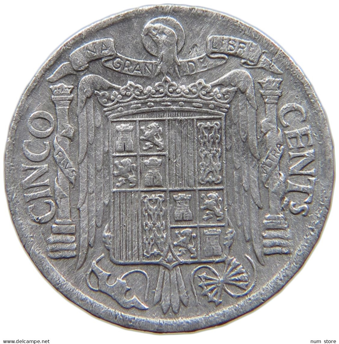 SPAIN 5 CENTIMOS 1940 Alfonso XIII. (1886–1941) #a089 0113 - Sonstige & Ohne Zuordnung