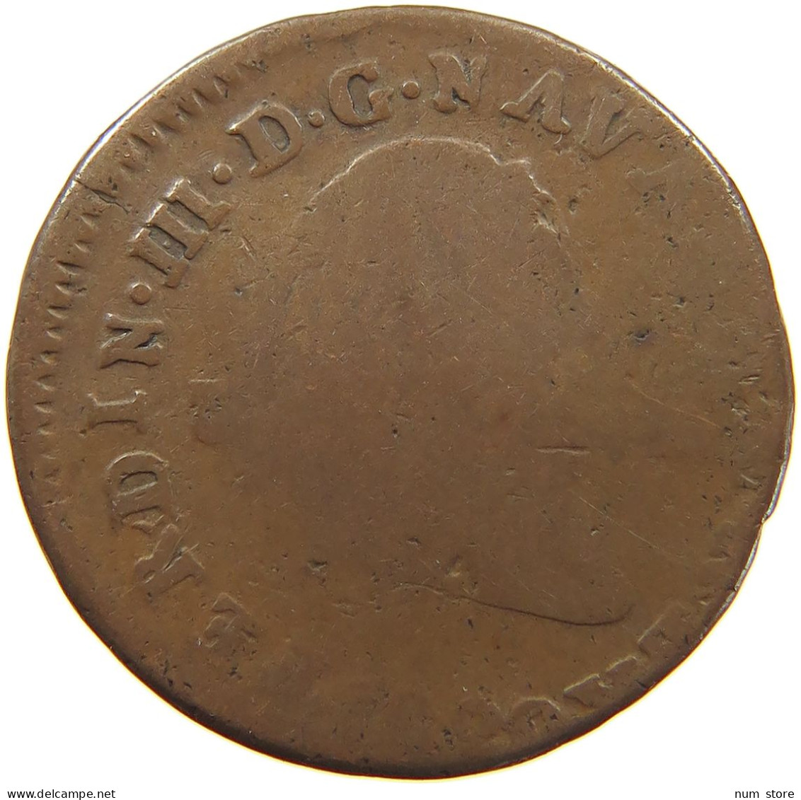 SPAIN 3 MARAVEDIS 1826 NAVARRA #t158 0047 - Monnaies Provinciales