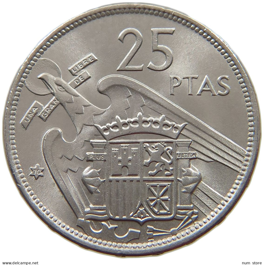 SPAIN 25 PESETAS 1957 70 Francisco Franco 1939-1975 #s065 0273 - 25 Peseta