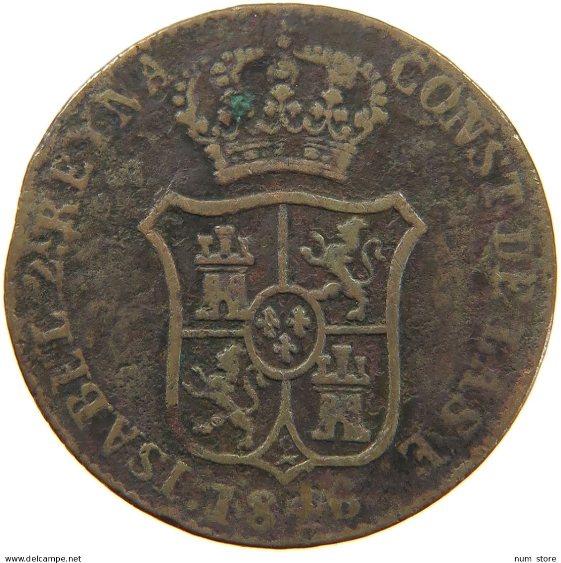 SPAIN 3 QUARTOS 1846 Isabell II. (1833–1868) CATALONIA #t005 0355 - Provincial Currencies