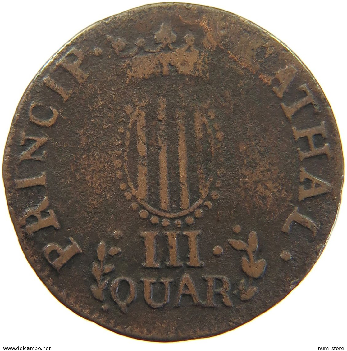 SPAIN 3 QUARTOS 1811 CATALONIA #t155 0217 - Provincial Currencies