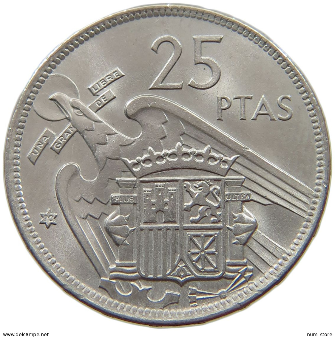 SPAIN 25 PESETAS 1957 70 Francisco Franco 1939-1975 #s065 0271 - 25 Peseta