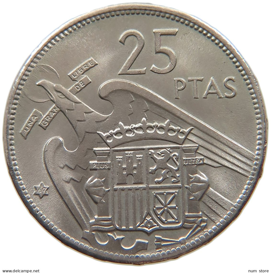 SPAIN 25 PESETAS 1957 69 Francisco Franco 1939-1975 #s079 0387 - 25 Pesetas