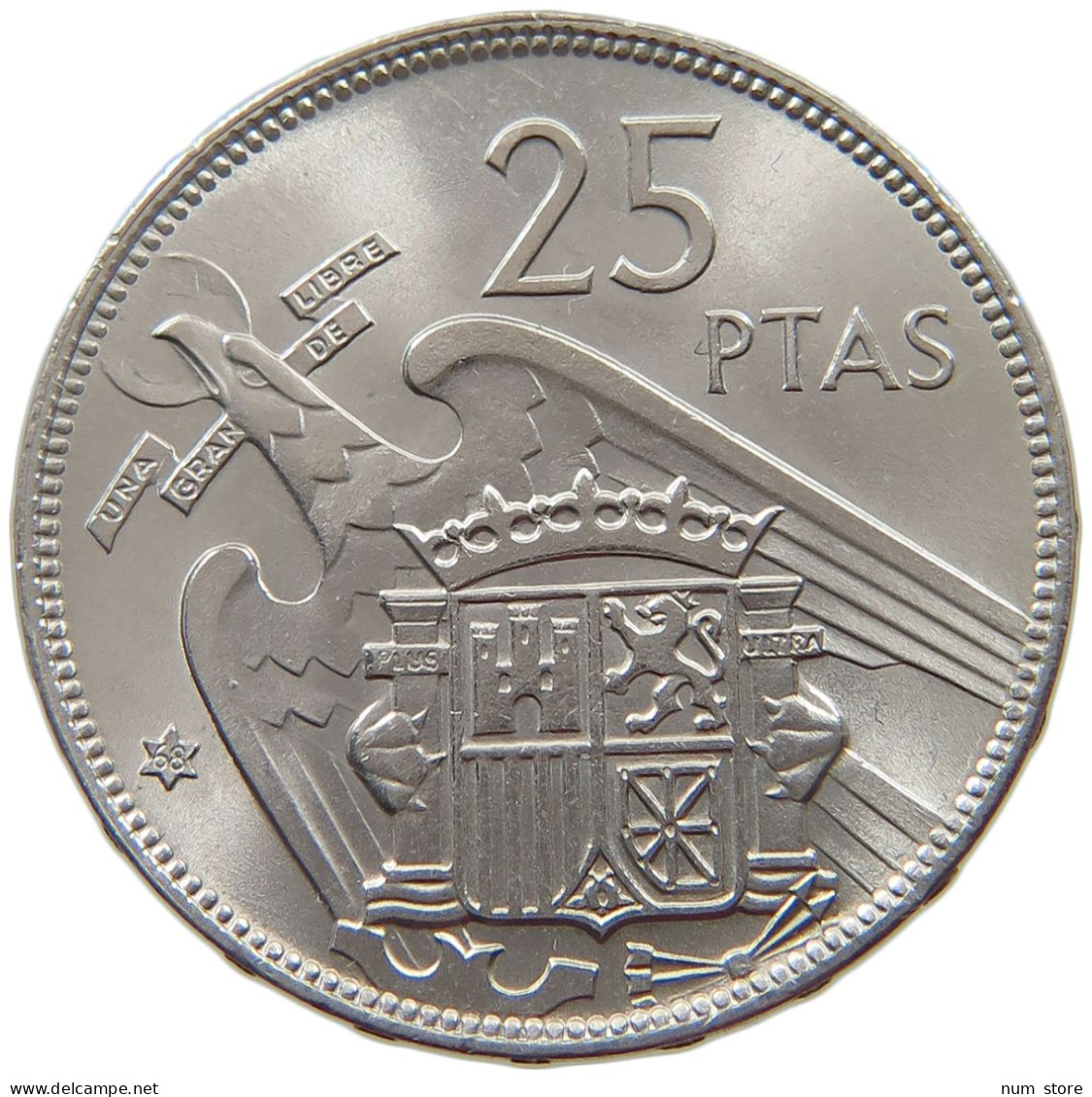 SPAIN 25 PESETAS 1957 68 Francisco Franco 1939-1975 #s065 0275 - 25 Pesetas