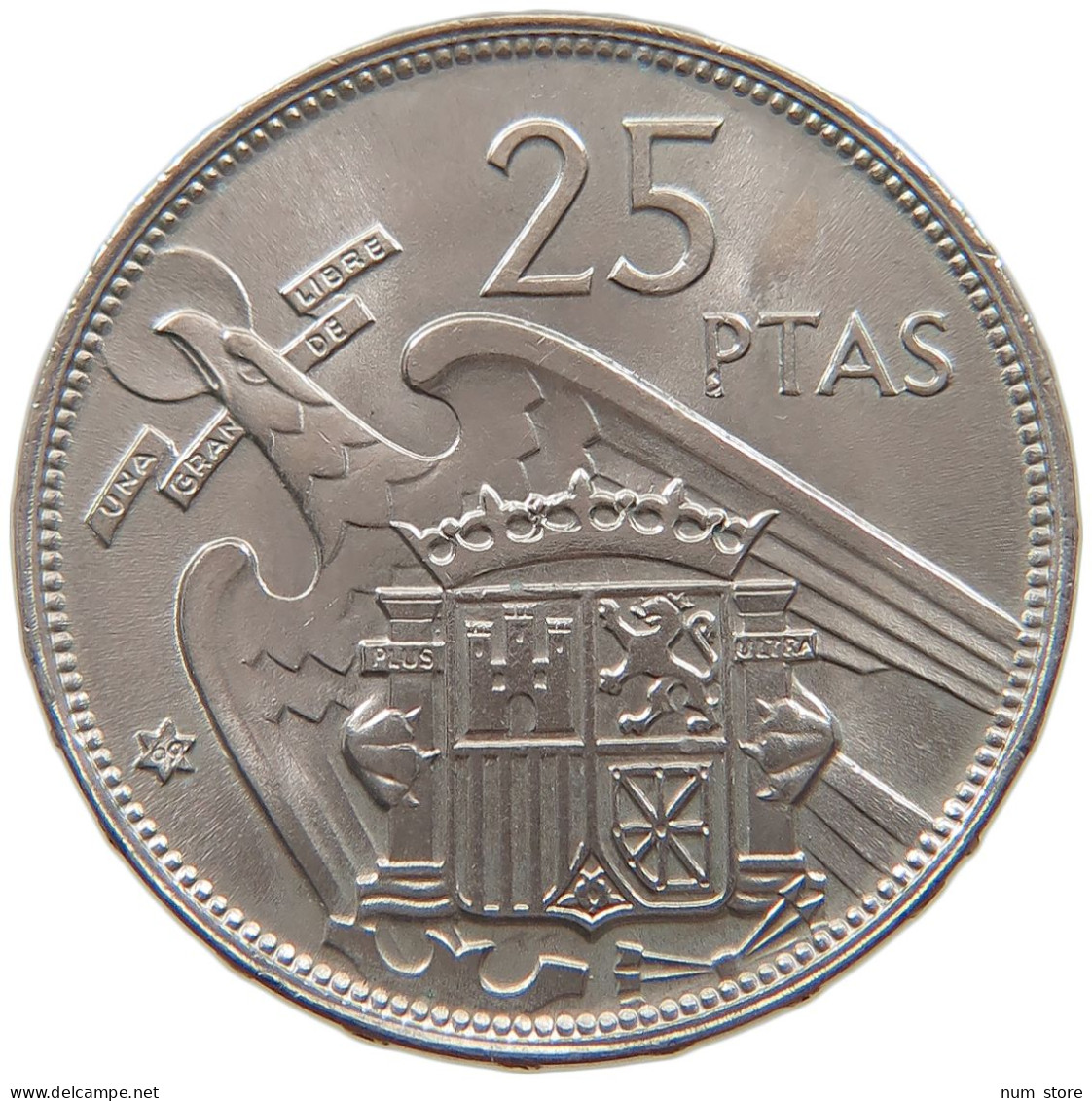 SPAIN 25 PESETAS 1957 69 Francisco Franco 1939-1975 #s079 0385 - 25 Pesetas