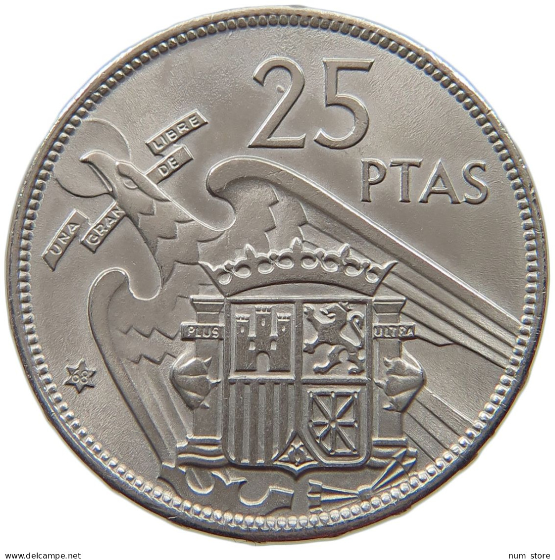 SPAIN 25 PESETAS 1957 68 Francisco Franco 1939-1975 #a014 0911 - 25 Pesetas