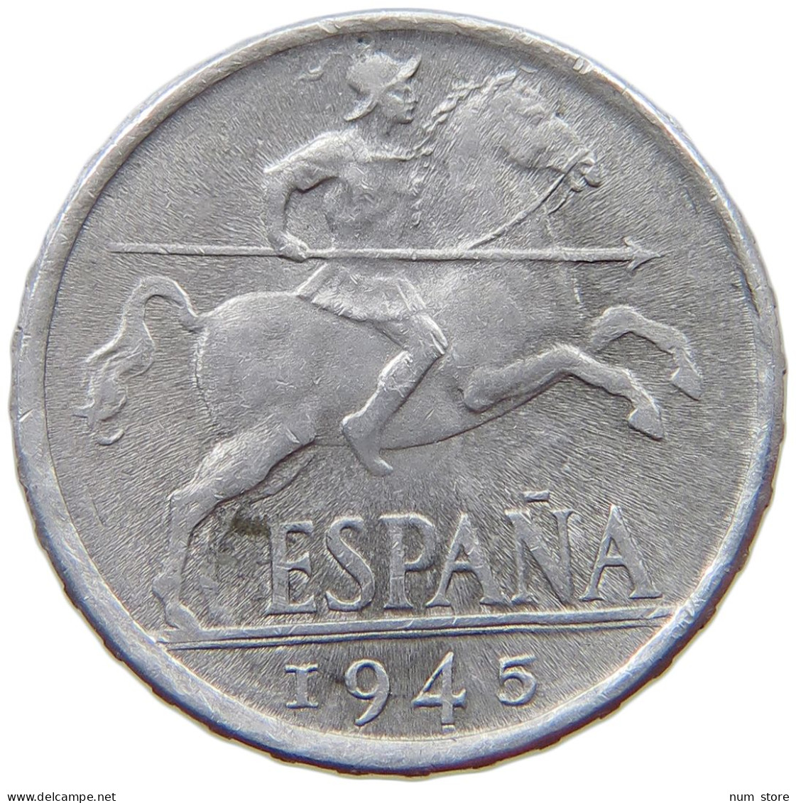 SPAIN 10 CENTIMOS 1945 Francisco Franco 1939-1975 #s074 0091 - 10 Céntimos