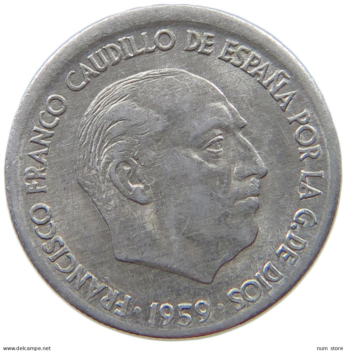 SPAIN 10 CENTIMOS 1959 Francisco Franco 1939-1975 OFF-CENTER #s069 0743 - 10 Centiemen