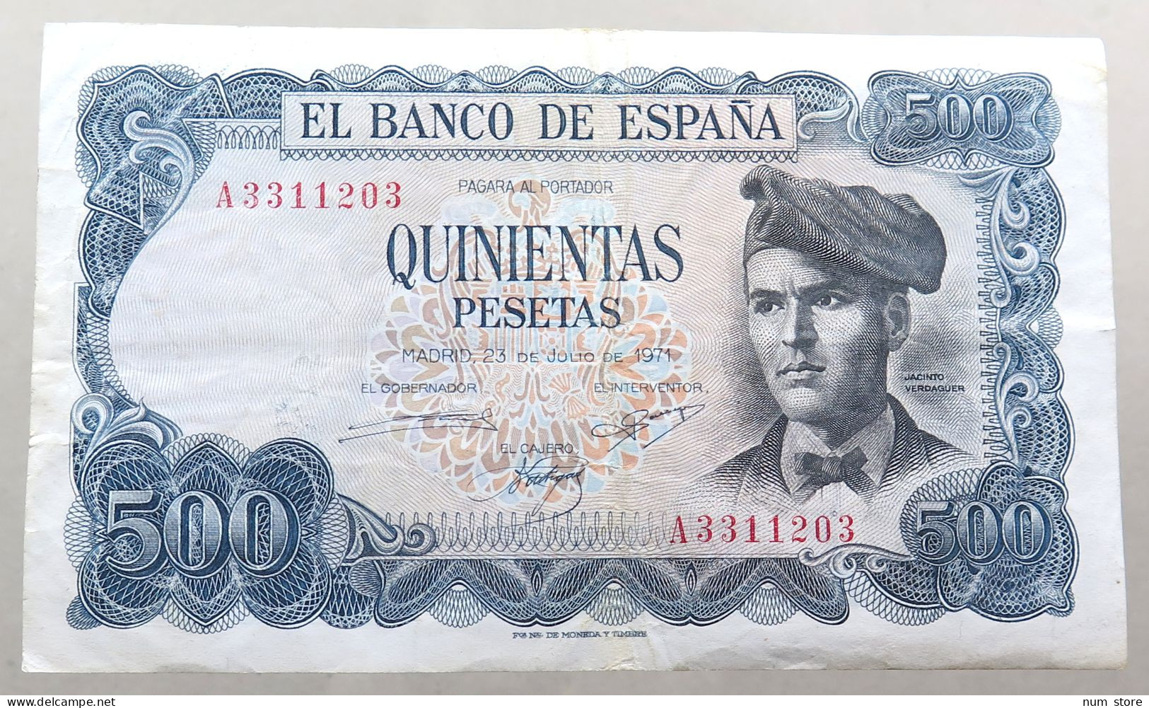 SPAIN 500 PESETAS 1971  #alb052 0667 - 500 Pesetas