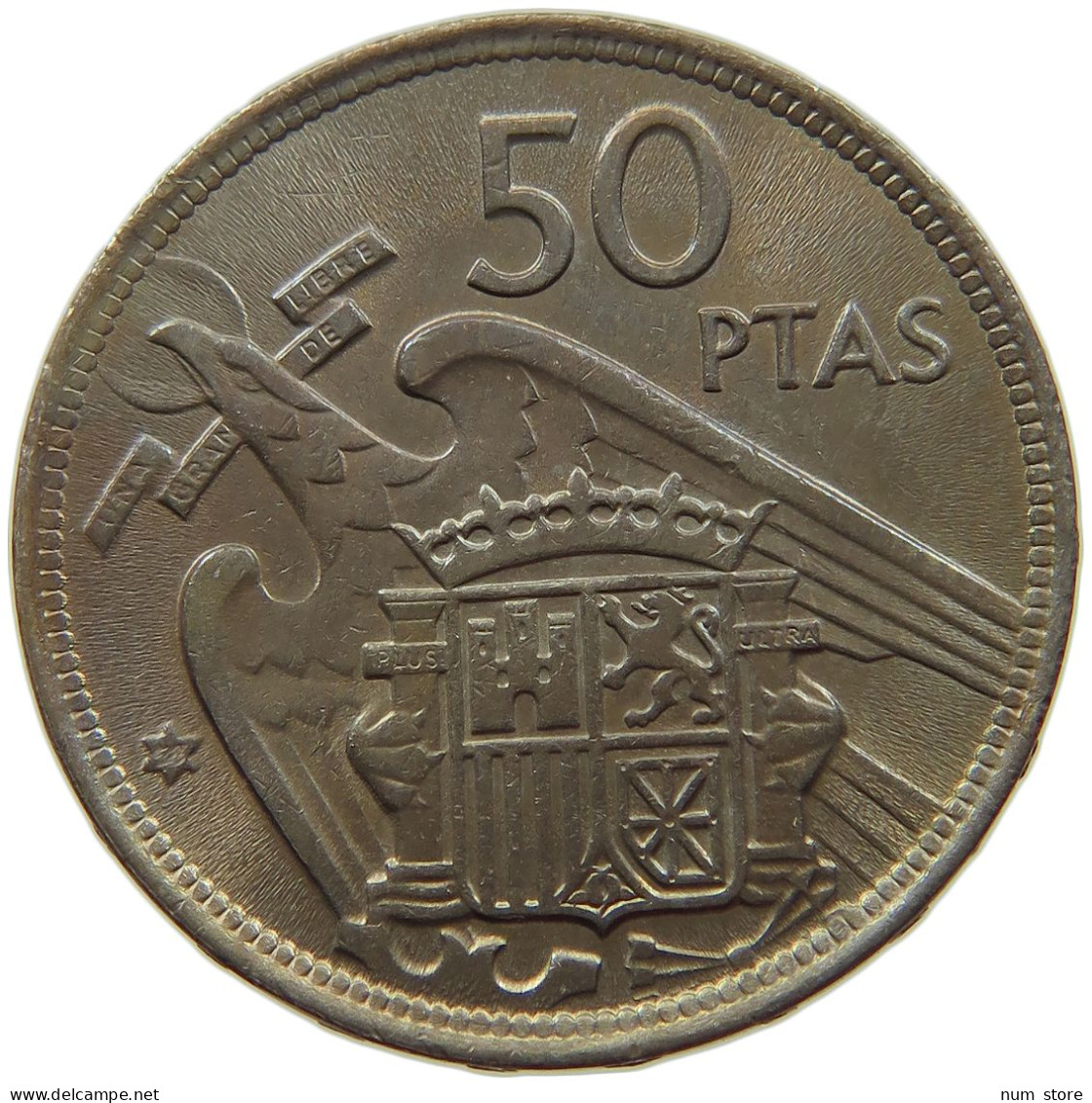 SPAIN 50 PESETAS 1957 58 Francisco Franco 1939-1975 #s070 0129 - 50 Peseta