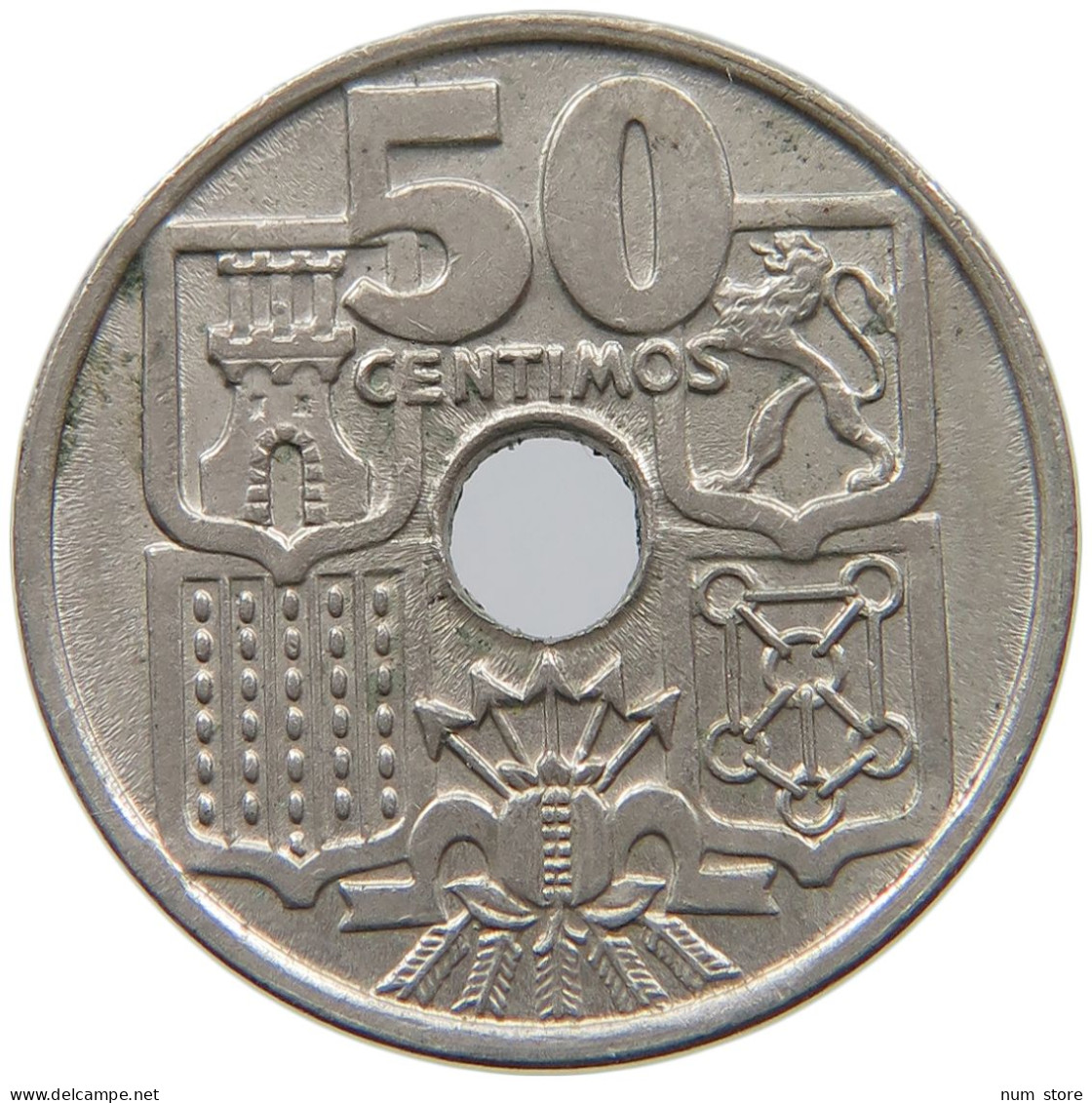 SPAIN 50 CENTIMOS 1963 Francisco Franco 1939-1975 #s065 0561 - 50 Peseta