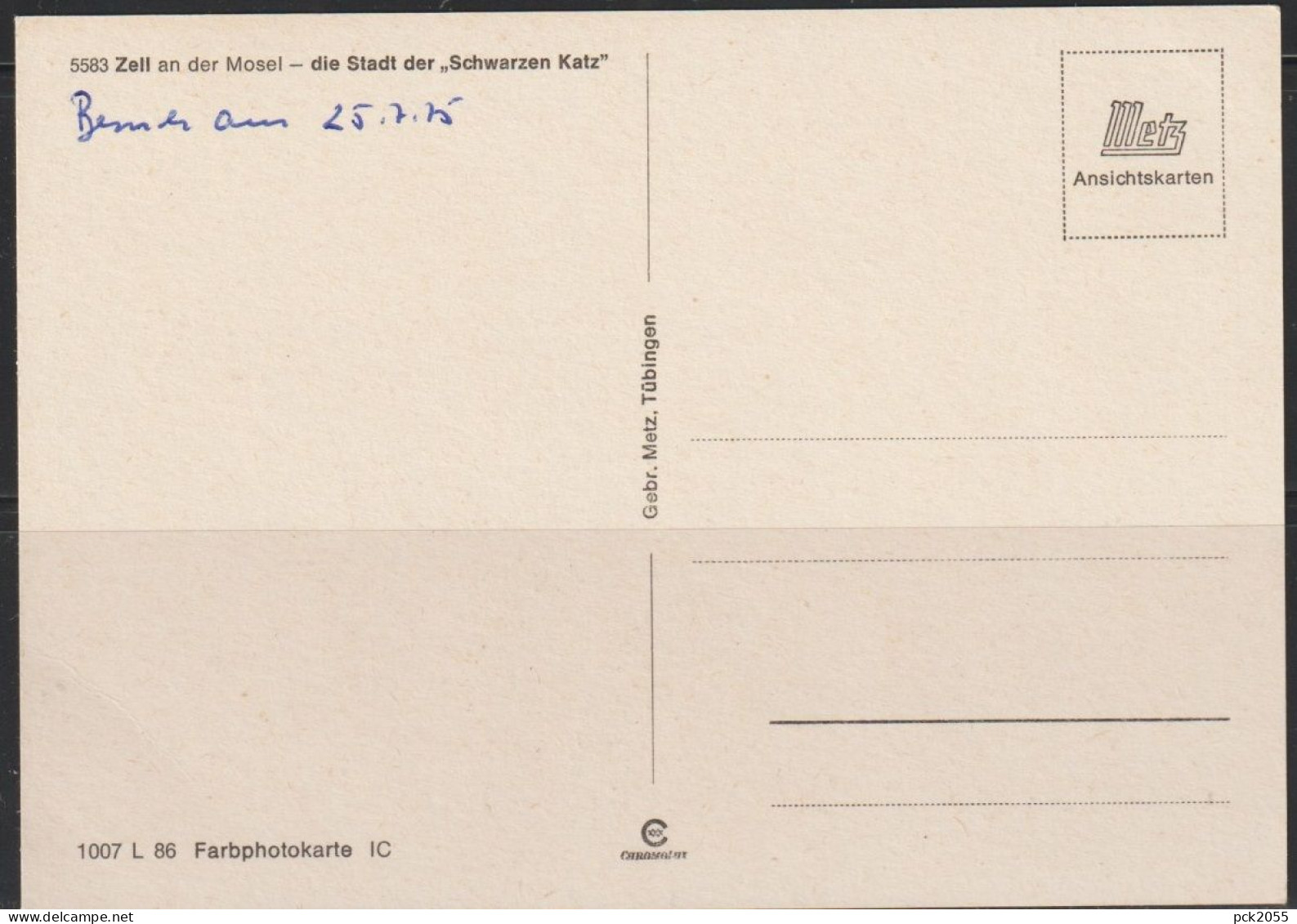 Zell An Der Mosel - Die Stadt Der "Schwarzen Katz"  Nicht Gelaufen ( AK 3995) - Zell