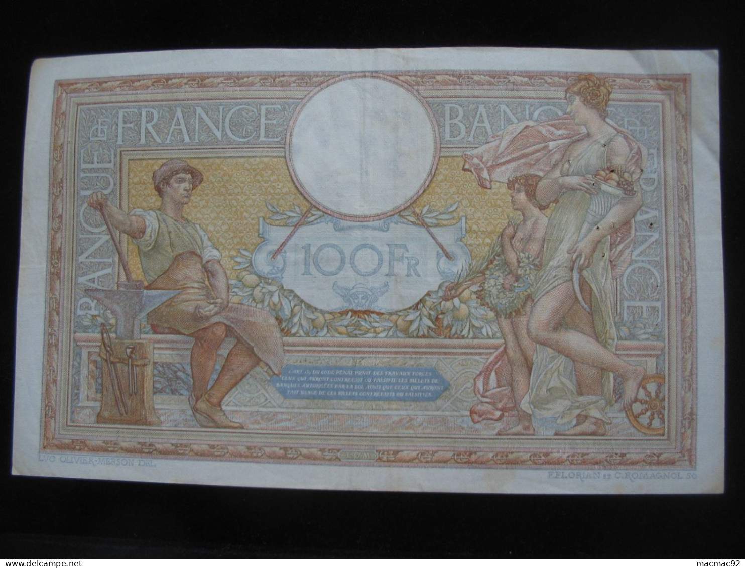 100 Cent Francs - LUC OLVIER MERSON  - 8=12=1938  **** EN ACHAT IMMEDIAT **** - 100 F 1908-1939 ''Luc Olivier Merson''