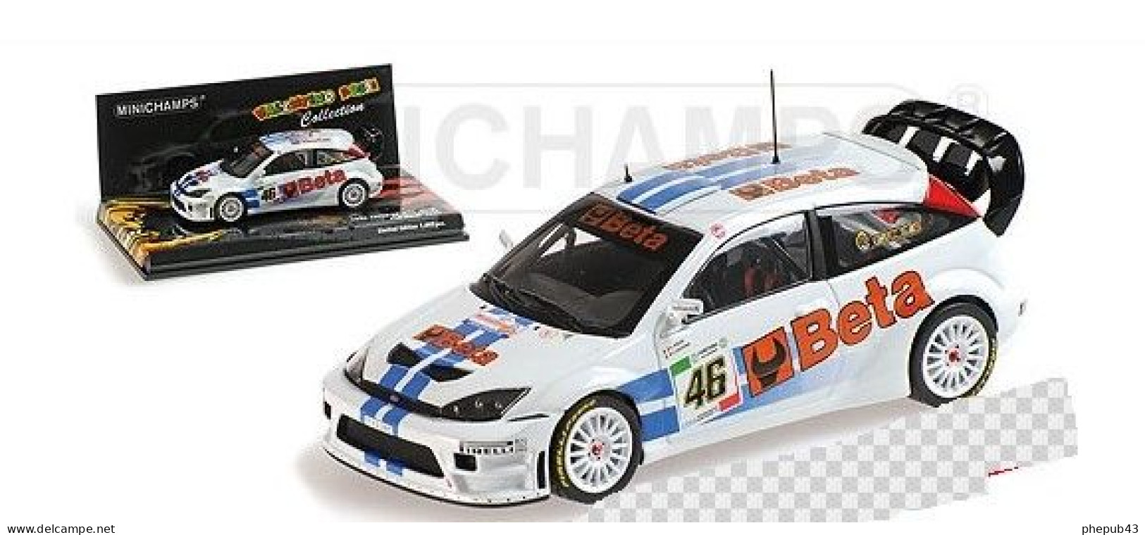 Ford Focus RS WRC – Beta - Valentino Rossi/Cassina - Monza Rally 2007 #46 - Minichamps - Minichamps