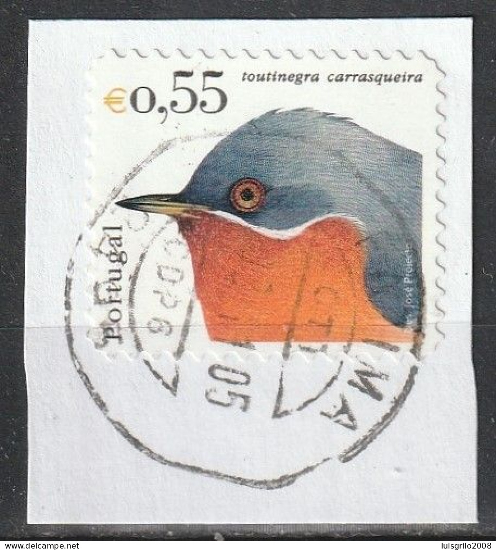 Portugal, 2003 - Aves De Portugal, €0,55 -|- Postmark - Fátima // Mundifil - 2941, Fragment - Usati