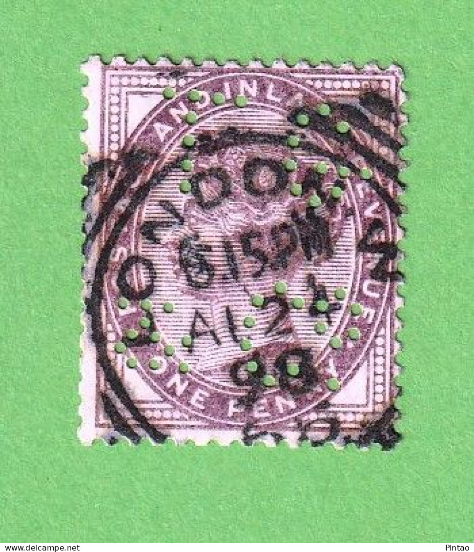 GBT1583- GRÃ-BRETANHA 1881- USD_ PERFURADO - Used Stamps