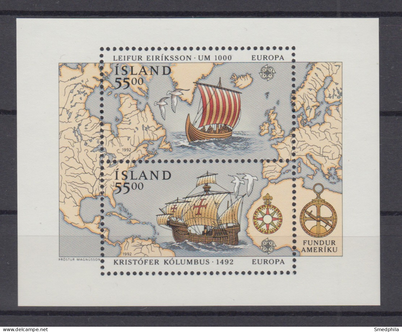 Iceland Block 1992 - Michel Block 13 MNH ** - Hojas Y Bloques