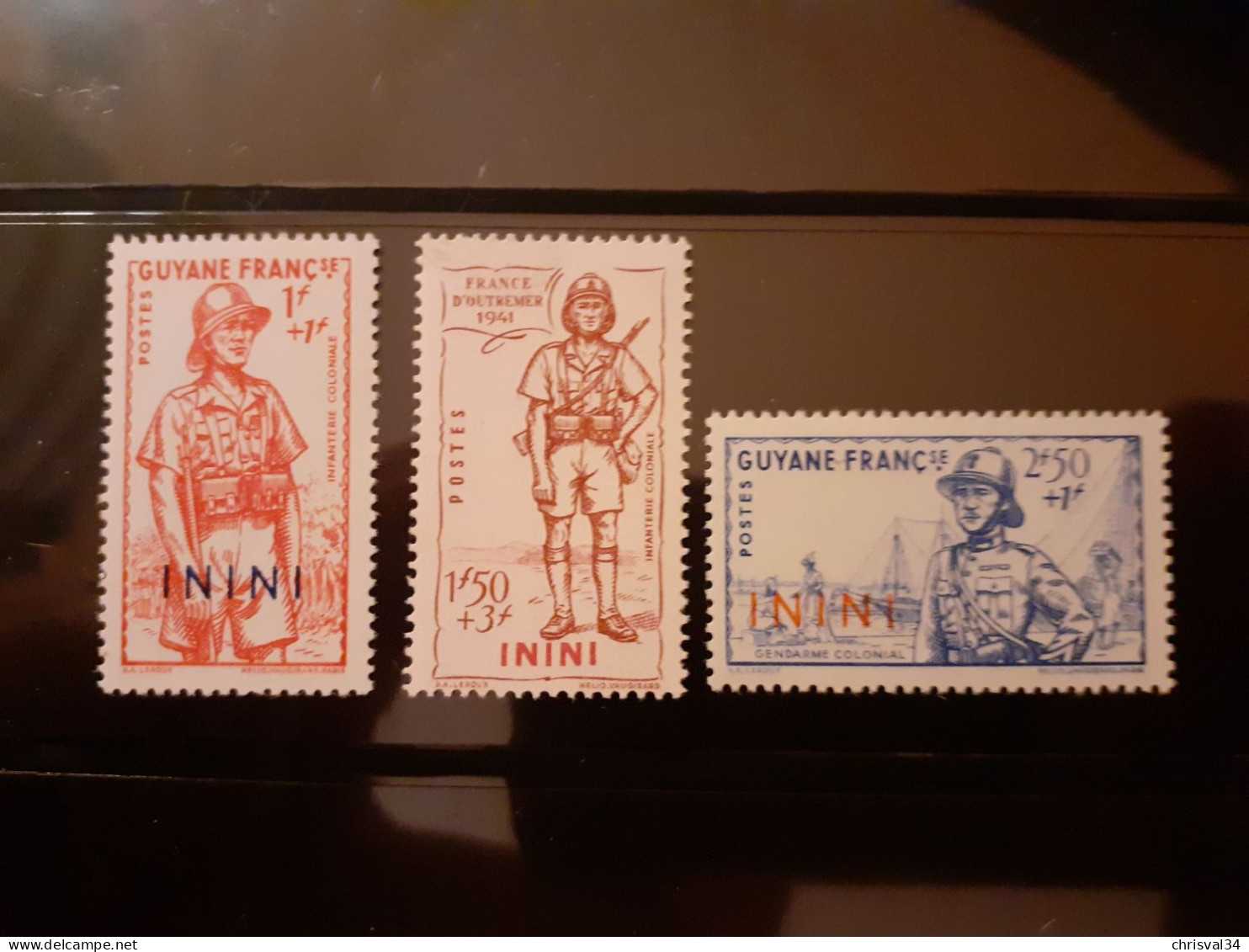 TIMBRES   ININI  DEFENCE DE L'EMPIRE  N  48  A  50    COTE 11,50  EUROS   NEUFS  SANS  CHARNIERES - Nuevos