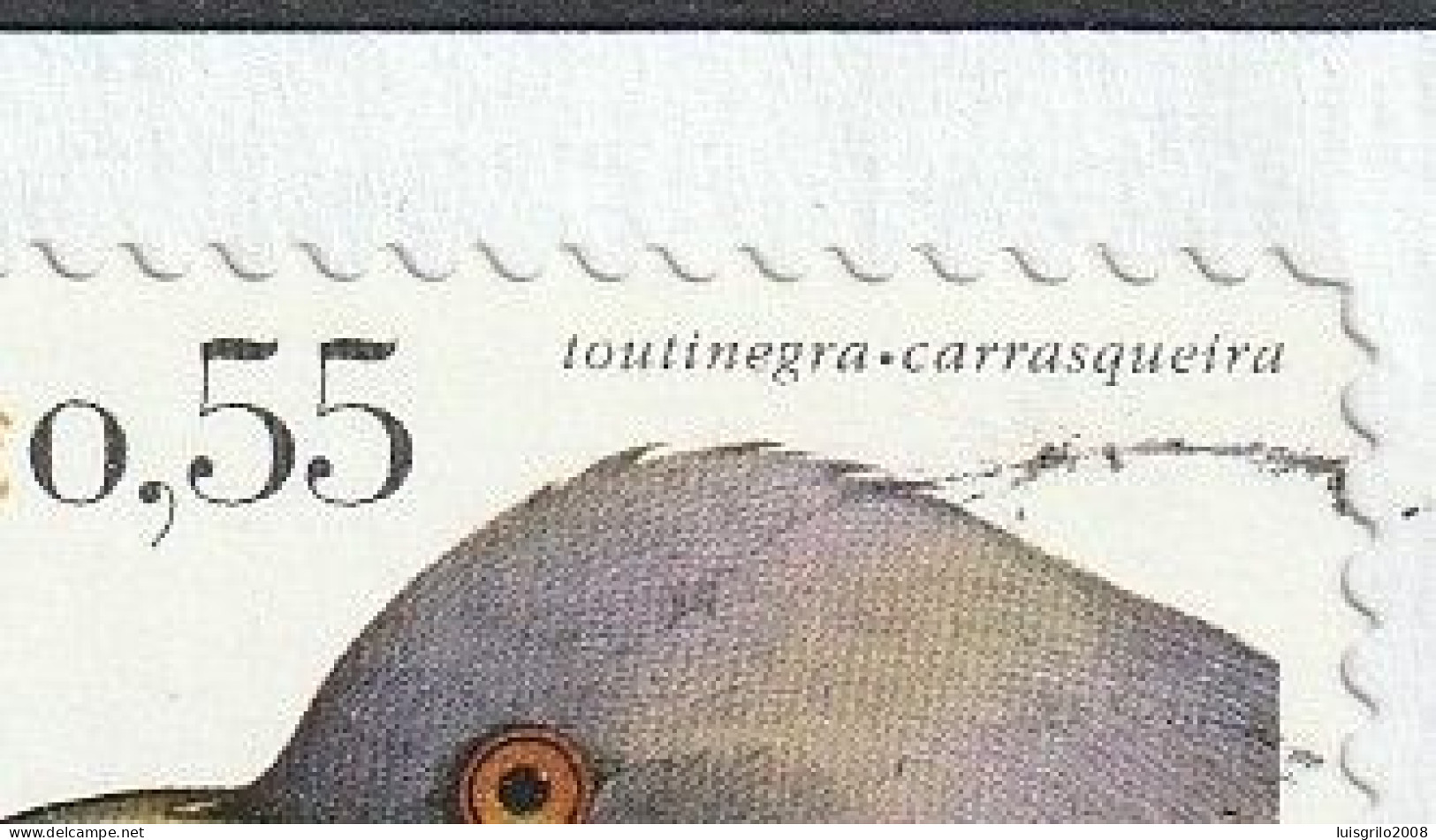 Portugal, 2003 - Aves De Portugal, €0,55 + €0,01 -|- Postmark - Fátima // Mundifil - 2941a + 2934 .  Fragment - Birds - Oblitérés