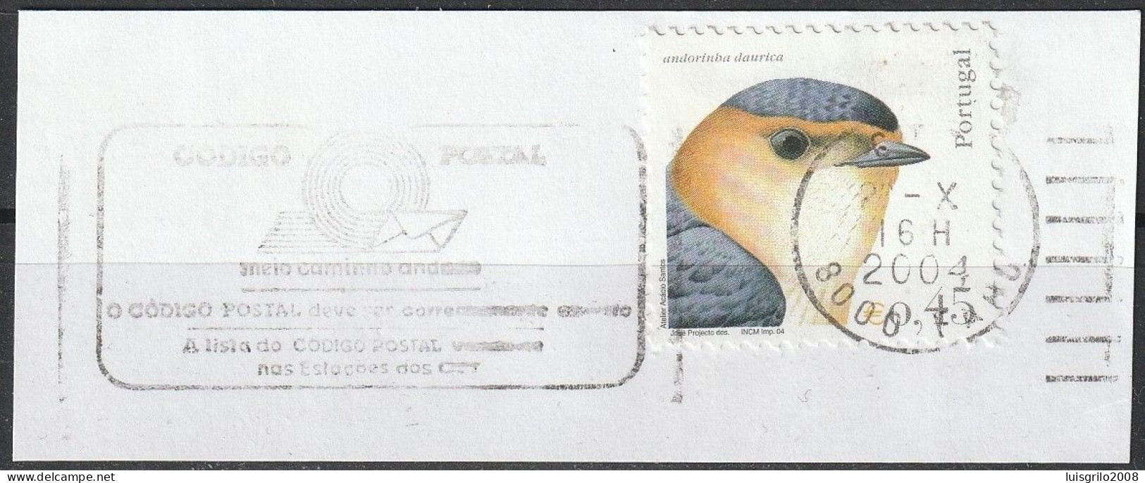 Portugal, 2004 - Aves De Portugal, €0,45 -|- Mundifil - 3096 .  Fragment - Birds - Gebraucht