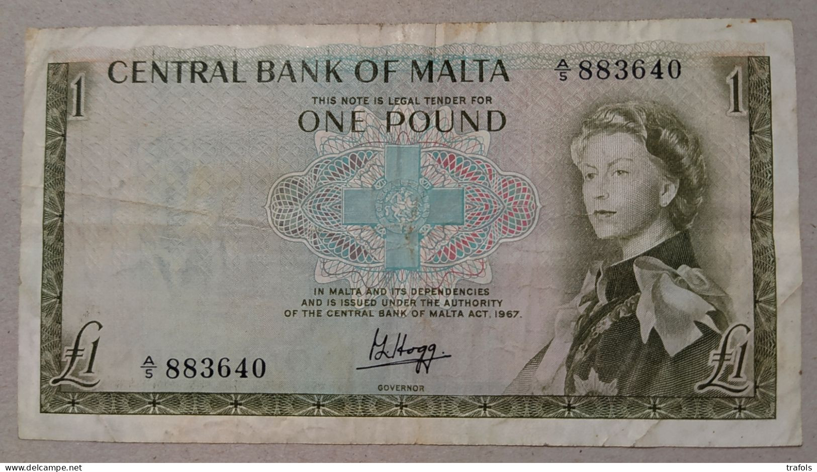 Malta - 1 Pound Act 1967 (1969) P. 29a - Queen Elizabeth II - Commonwealth - Best Price On Delcampe!! - Malte