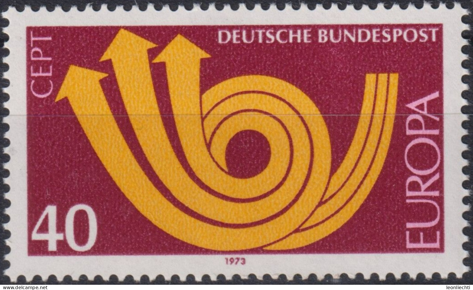 1973 Deutschland > BRD, ** Mi:DE 769, Sn:DE 1115, Yt:DE 619,  Europa (C.E.P.T.) 1973 - Posthorn - 1973