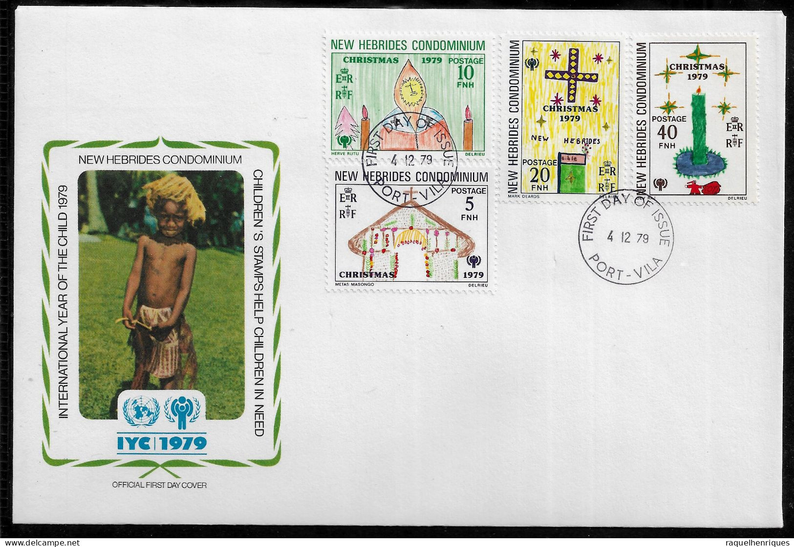 NEW HEBRIDES FDC COVER - 1979 International Year Of The Child ENGLISH SET FDC (FDC79#04) - Lettres & Documents