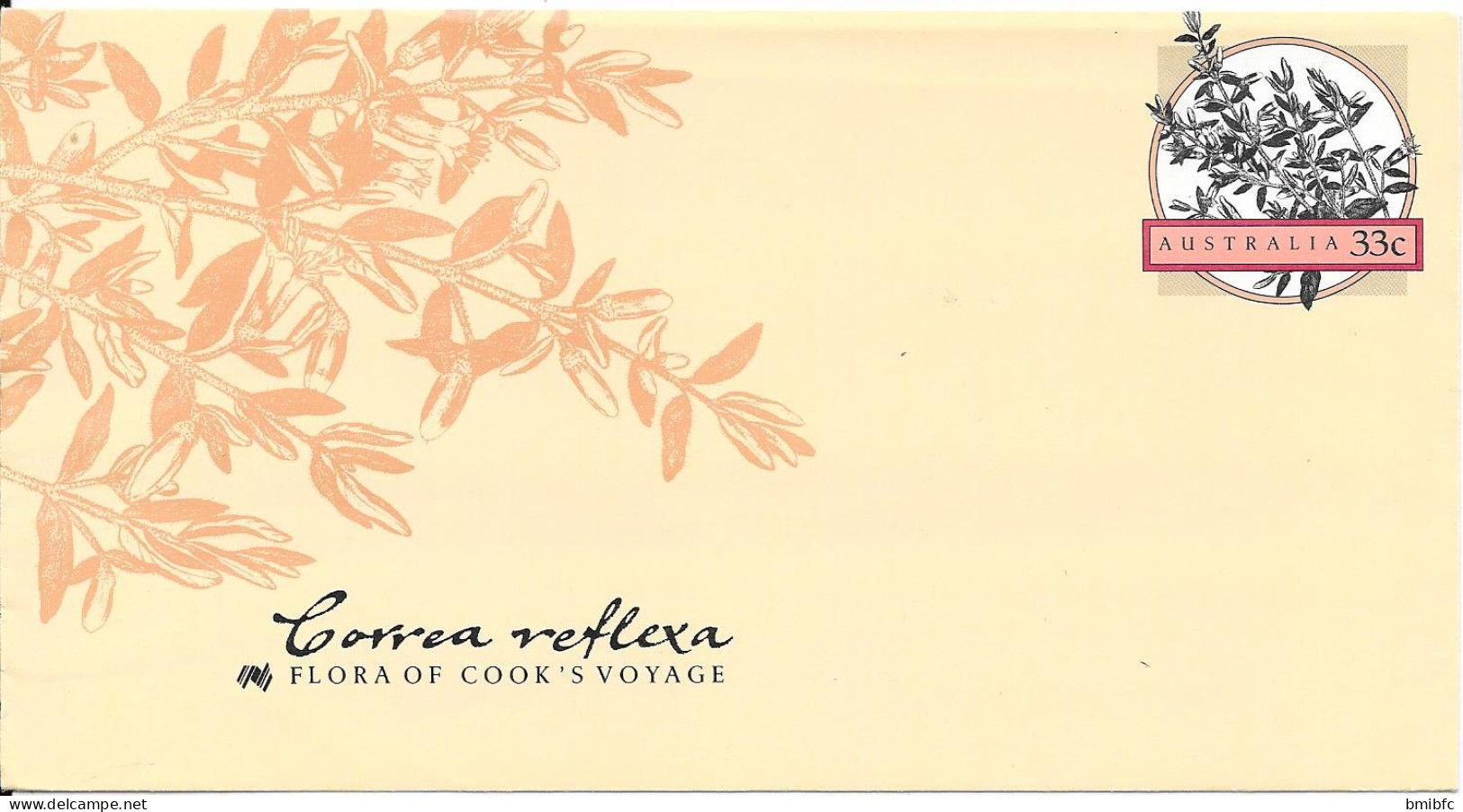 Correa Reflexa   AUSTRALIA 33c - Postal Stationery