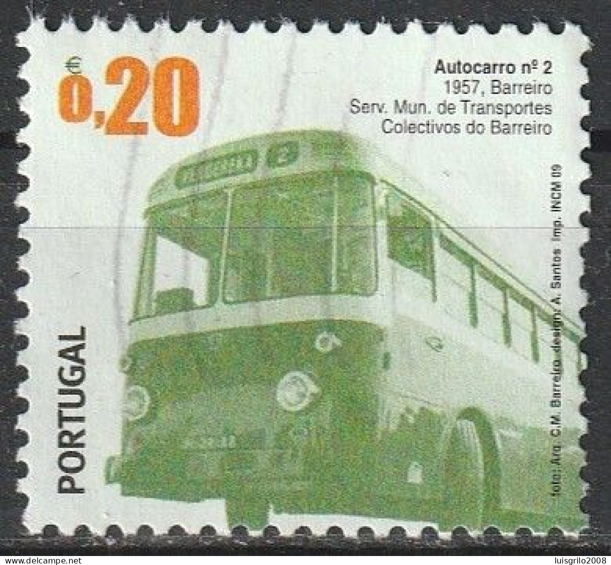 Portugal, 2009 - Transportes Colectivos, €0,20 -|- Mundifil - 3798 - Gebraucht