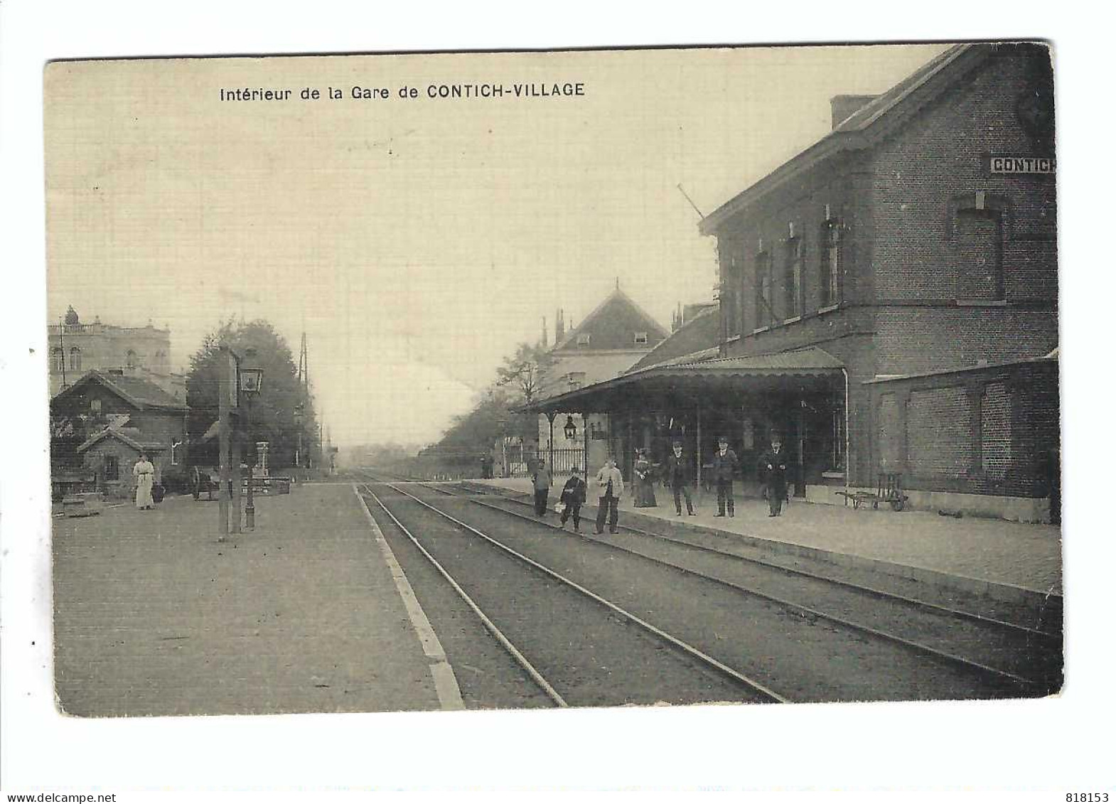 Kontich  Intérieur De La Gare De CONTICH-VILLAGE  1913 - Kontich