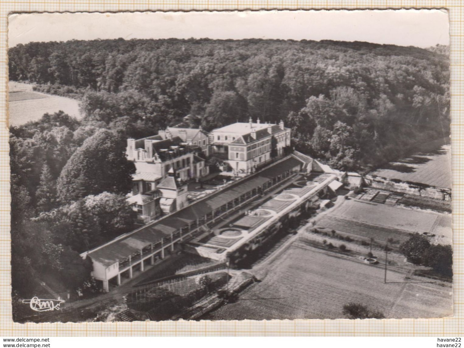 8AK475 REUGNY CHATEAU DE LAUNAY VUE AERIENNE 2 SCANS - Reugny