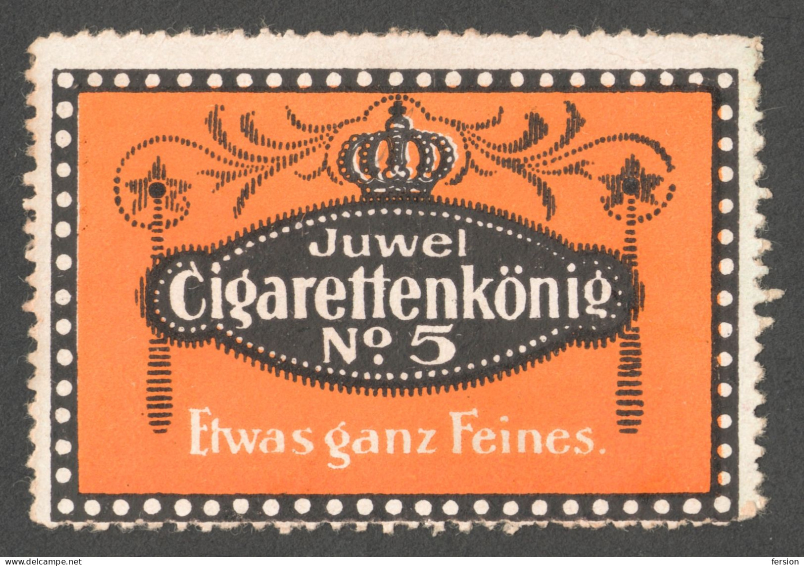 JUWEL Cigarettenkönig - GERMANY Tobacco Cigarettes Cigarette Advertising Label Vignette Cinderella - Tobacco